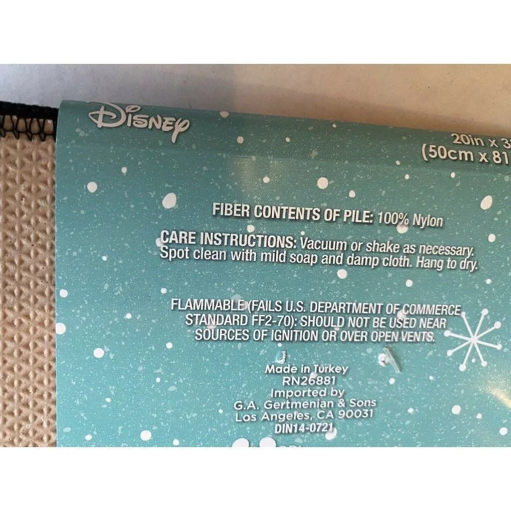 Disney Mickey Minnie Accent‎ Rug 20X32” Doormat Delivering Holiday Cheer NWT
